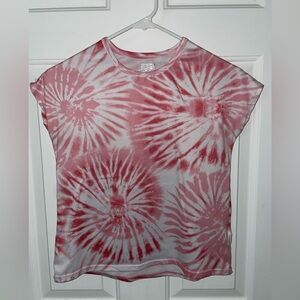 Girls 32 Degrees Red and White Tie-Dye Short Sleeve Tee